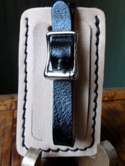 Leather Luggage Tag with Funny Birds