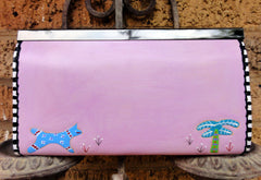 Leather Wallet with It Takes a Village Design