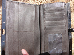 Leather Wallet with It Takes a Village Design