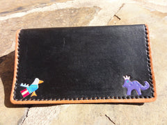 Checkbook Cover with Indian Animals