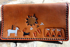 Checkbook Cover with Petroglyphs