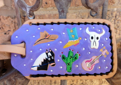 Luggage Tag with Wild West Theme