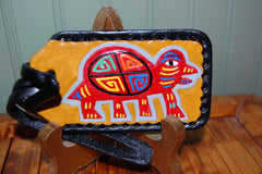 Luggage Tag with Mola Turtle