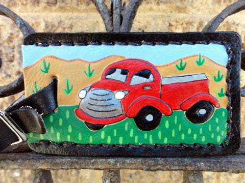 Luggage Tag with Red Pickup