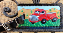 Luggage Tag with Red Pickup