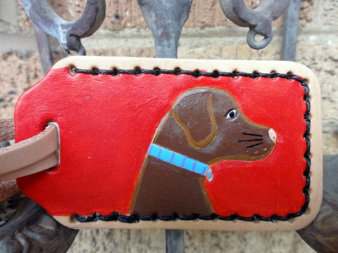 Luggage Tag with Chocolate Lab