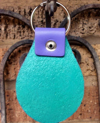 Key Fob with Blue Parakeet