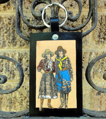 Key Fob with Cowgirls