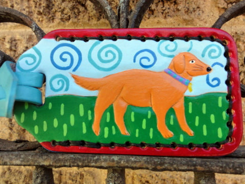 Luggage Tag with Man's Best Friend