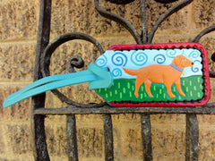 Luggage Tag with Man's Best Friend