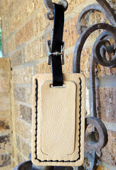 Luggage Tag with Picasso's "Hands with Bouquet."