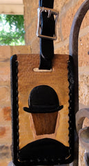 Luggage Tag with Magritte's Bowler Hat