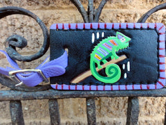 Luggage Tag with Mola Lizard