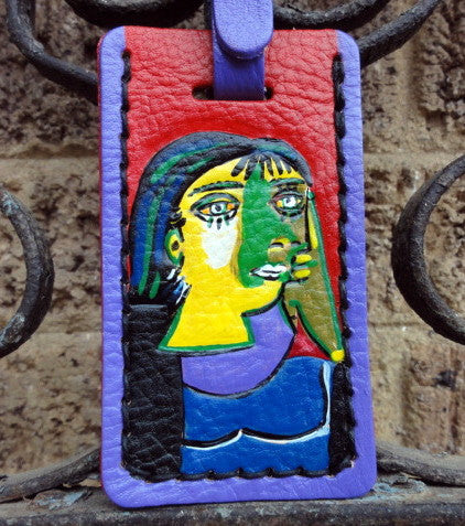 Luggage Tag with Picasso's "Portrait of Dora Maar."