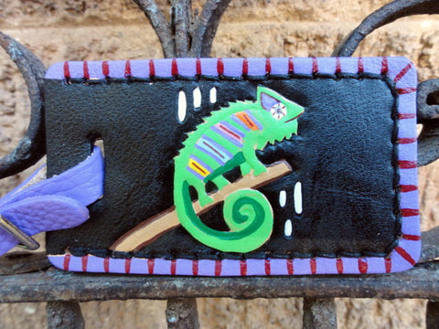 Luggage Tag with Mola Lizard