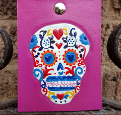Key fob with Day of the Dead Skull