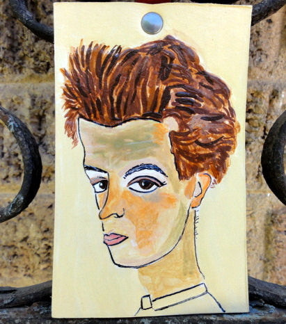 Key Fob with Self-portrait of Egon Schiele