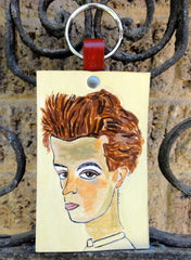 Key Fob with Self-portrait of Egon Schiele