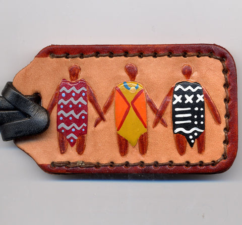 Sisters leather Luggage Tag