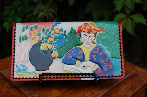Matisse leather Checkbook Cover
